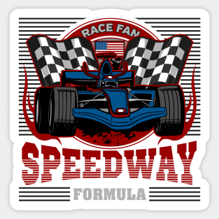 Formula Racing USA Race Fan Speedway Sticker